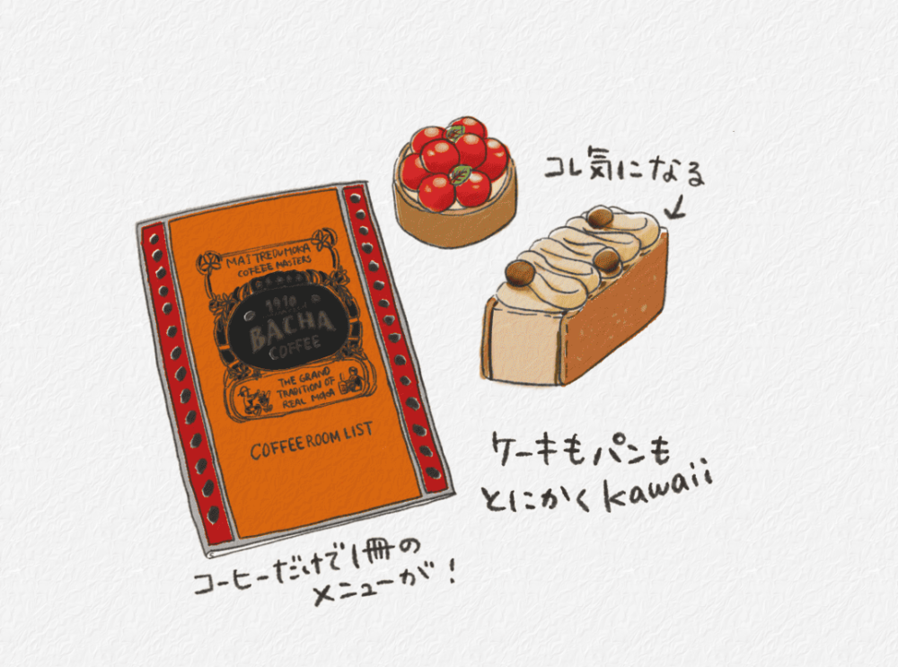 食べ物イラスト　bachacoffee malaysia