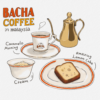 bachacoffee malaysia マレーシア　食べ物イラスト